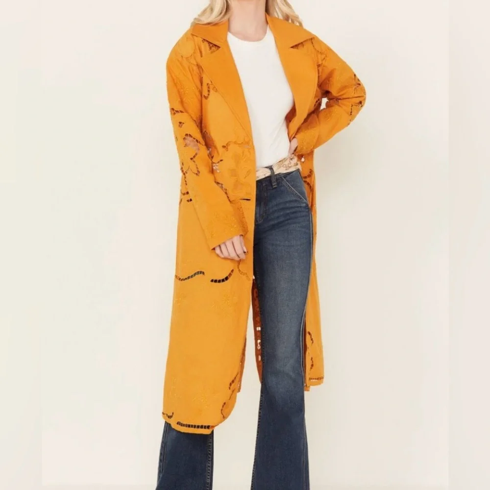 Free People embroidered trench - Picture 4 of 17